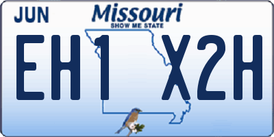 MO license plate EH1X2H