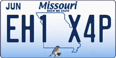 MO license plate EH1X4P