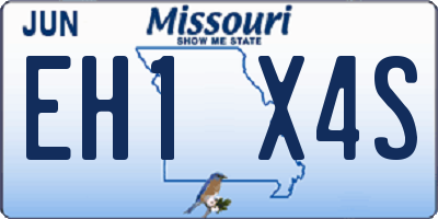 MO license plate EH1X4S