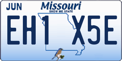 MO license plate EH1X5E