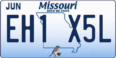 MO license plate EH1X5L