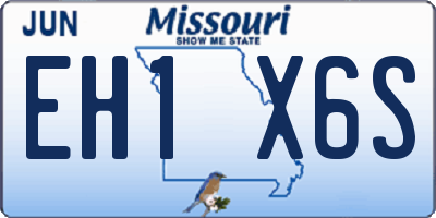 MO license plate EH1X6S