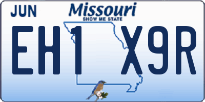 MO license plate EH1X9R