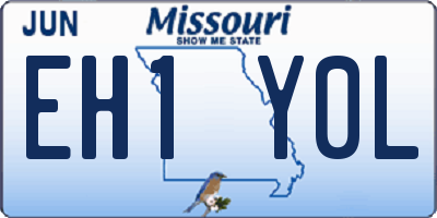 MO license plate EH1Y0L