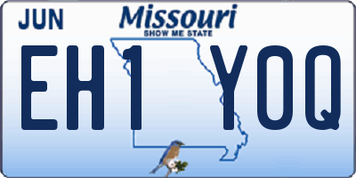 MO license plate EH1Y0Q