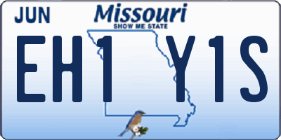 MO license plate EH1Y1S