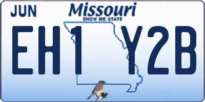 MO license plate EH1Y2B