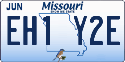 MO license plate EH1Y2E