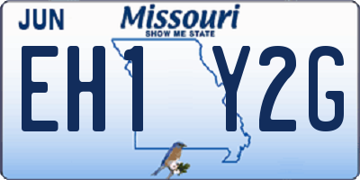 MO license plate EH1Y2G