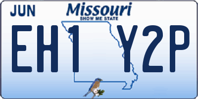MO license plate EH1Y2P