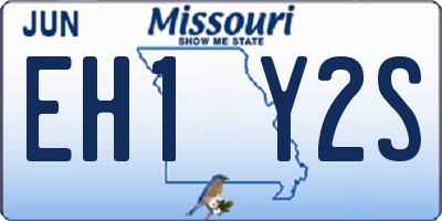 MO license plate EH1Y2S