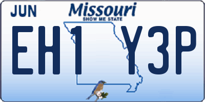 MO license plate EH1Y3P