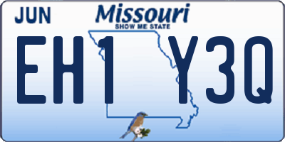 MO license plate EH1Y3Q