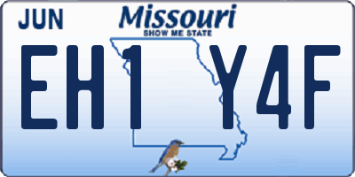 MO license plate EH1Y4F