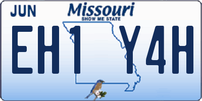 MO license plate EH1Y4H