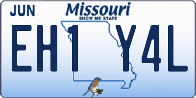 MO license plate EH1Y4L