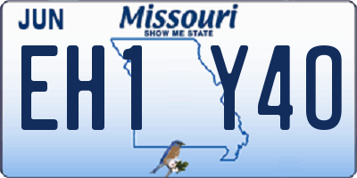 MO license plate EH1Y4O