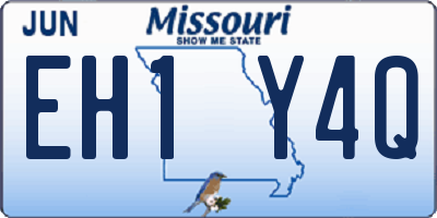 MO license plate EH1Y4Q