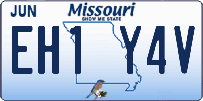 MO license plate EH1Y4V