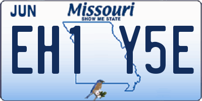 MO license plate EH1Y5E