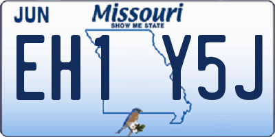 MO license plate EH1Y5J