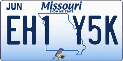 MO license plate EH1Y5K