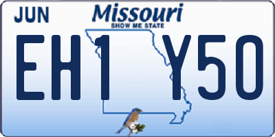 MO license plate EH1Y5O