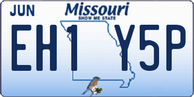 MO license plate EH1Y5P