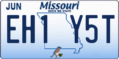 MO license plate EH1Y5T