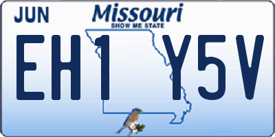 MO license plate EH1Y5V