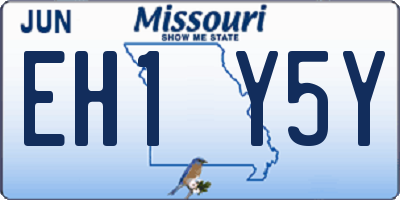 MO license plate EH1Y5Y