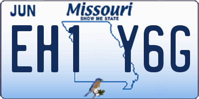 MO license plate EH1Y6G