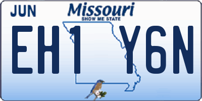 MO license plate EH1Y6N