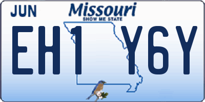 MO license plate EH1Y6Y
