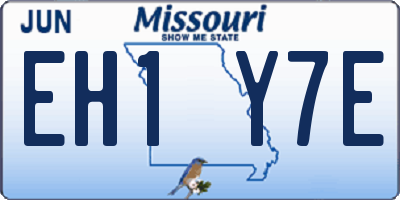 MO license plate EH1Y7E