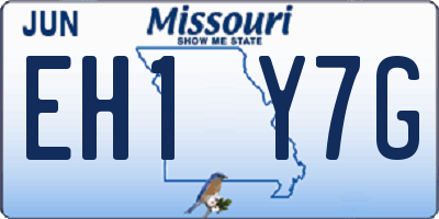 MO license plate EH1Y7G