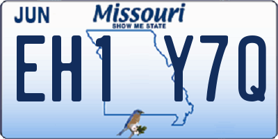 MO license plate EH1Y7Q