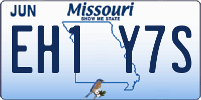 MO license plate EH1Y7S