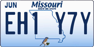 MO license plate EH1Y7Y
