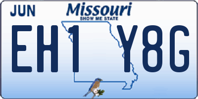 MO license plate EH1Y8G
