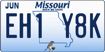 MO license plate EH1Y8K