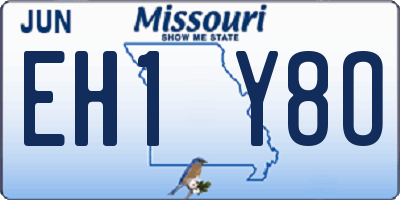MO license plate EH1Y8O
