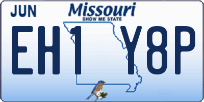MO license plate EH1Y8P