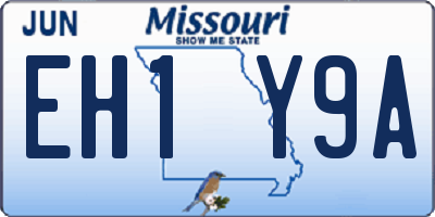 MO license plate EH1Y9A