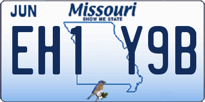 MO license plate EH1Y9B