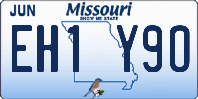 MO license plate EH1Y9O