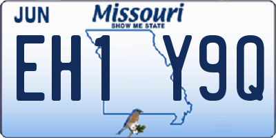 MO license plate EH1Y9Q