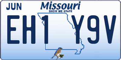 MO license plate EH1Y9V