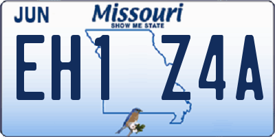 MO license plate EH1Z4A