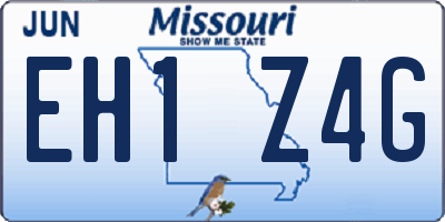 MO license plate EH1Z4G
